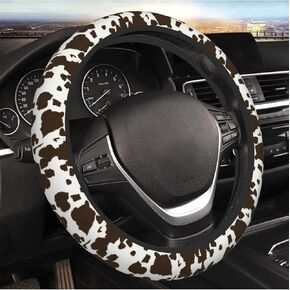 Steering Wheel Cover Accessories Neoprene Cover Non-Slip Breathable Easy to Install Suitable for Women Men Girls for Car SUV Van Truck Universal 14.5-15.5 Inch Sun Moon