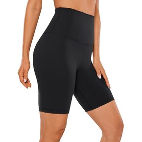 CRZ YOGA Women's Butterluxe Super High Waisted Biker Shorts 8 Inches - Over Belly Workout Yoga Short Leggings