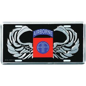 82nd Airborne License Plate, AA Wings