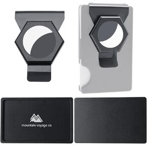 Mountain Voyage Co AirTag Holder and Coin Tray for Minimalist Wallet Bundle