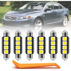 13pcs Interior LED Lights Bulb Kit for Ford Taurus 2010 2011 2012 2013 2014 2015 2016 2017 2018 2019 Map Dome Trunk License Plate Lights LED Interior Light Bulbs Package + Install Tool