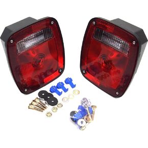 2PC Universal Combination Signal Tail Light Truck Lite Red/clear DOT HTL-T101