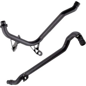 Set of 2 Engine Heater Inlet Pipe and Water Coolant Pipe For 1999-2006 BMW E36 E38 E39 E46 E83 E85 320Ci 323Ci 328Ci 330Ci 330xi 520i X3 X5 Z3 Z4 (w/O-Rings) 11531705210, 11537502525