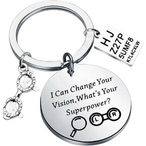 PLITI Optometrist Gift Ophthalmologist Appreciation Gift I Can Change Your Vision What’s Your Superpower Optician Keychain