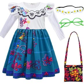 Choadam Mirabel Dress for Girls and Toddlers Princess Dress Black Witch Costume Princess Asha Costume q41-110
