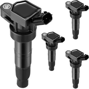 Set of 4 UF611 Ignition Coil Pack Compatible With Kia Forte Sorento Optima Sportage Borrego Rondo& Hyun-dai Sonata Genesis Santa Fe Tucson 2.0 2.4L L4 Replacement C1667 5C1724 522079 273013F100