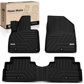 YHTAUTO Floor Mats & Cargo Mat Compatible with Kia Telluride 2020-2025 7 Seats, TPE All Weather Car Mats Waterproof Anti-Slip Odorless Floor Liner Full Set Liner