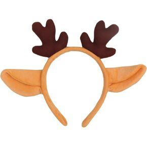 Totelux Reindeer Antlers Headband Deer Ears Hair Band Christmas Hair Accessories for Women Christmas Party Supplies Brown