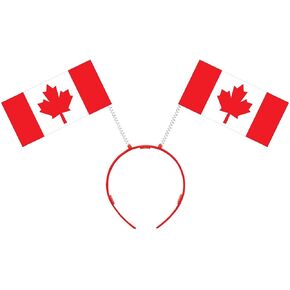 Amscan White & Red Headband (1 Count) - Commemorate Patriotic Events in Style, Ideal for Canada Day Celebrations