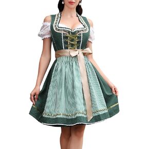 Clearlove Women's Oktoberfest Costume Dress Dirndl Dresses Women German Beer Costumes Outfit for Carnival in Saudi Arabia