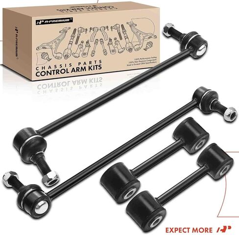 A-Premium Set of 4, Front & Rear Sway Bar Links Kit Stabilizer Bar Links Compatible with Dodge Grand Caravan & Caravan 96-07, Chrysler Town & Country 96-07, Voyager 00-03, Plymouth Grand Voyager 96-00 in Saudi Arabia