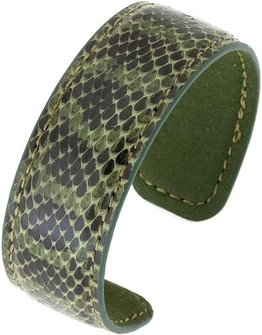 Leather Cuff Bracelet Wide Adjustable Open Bangle Bracelets Snakeskin Animal Print Leather Wrap Bracelet for Women Jewelry in Saudi Arabia