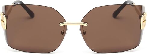 KENBO Futuristic Rimless Y2K Sunglasses for Women Men Fashion Wrap Around Frame Trendy Shield Frameless Design in Saudi Arabia