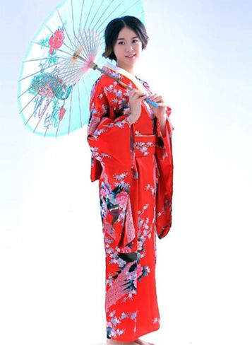 Women's Peacock Kimono Robe Japanese Dress Photography Cosplay Costume 5 Colors in Saudi Arabia