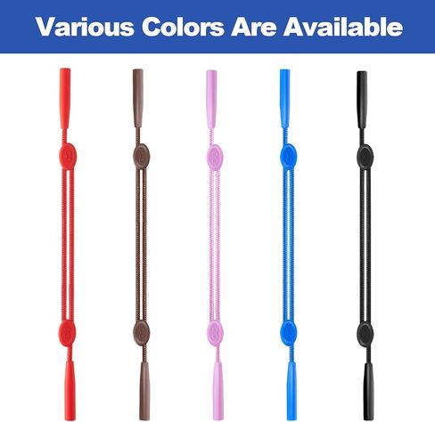 Glasses Strap- Adjustable Eyeglasses Strap Sports Sunglasses Straps Holder for Men Women- No Tail Glasses holder Eyewear Retainers Eye Glasses String Strap(4pcs Black 14inch) in Kuwait