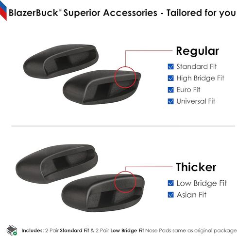 قطعة وسادات أنف بديلة من BLAZERBUCK لـ Oakley Bisphaera OO9400 in Kuwait