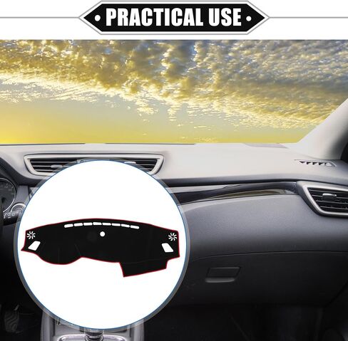Car Dashboard Cover Mat Compatible for Kia Optima 2016-2020, Protective Polyester Black Center Console Interior Trim Dash Board Mat in Saudi Arabia