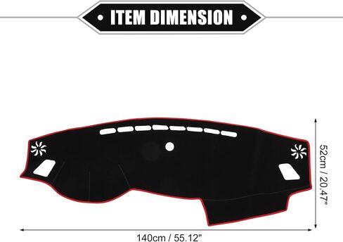 Car Dashboard Cover Mat Compatible for Kia Optima 2016-2020, Protective Polyester Black Center Console Interior Trim Dash Board Mat in Saudi Arabia