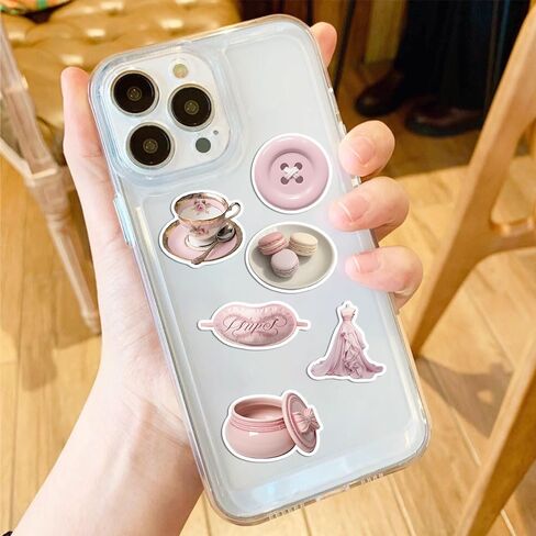 Yoksas 56Pcs Kawaii Purple Stickers - Vinyl Waterproof Aesthetics Cute Girls Decal for Water Bottles,Scrapbook,Laptops,Tumbler,Phone,Luggage in Saudi Arabia