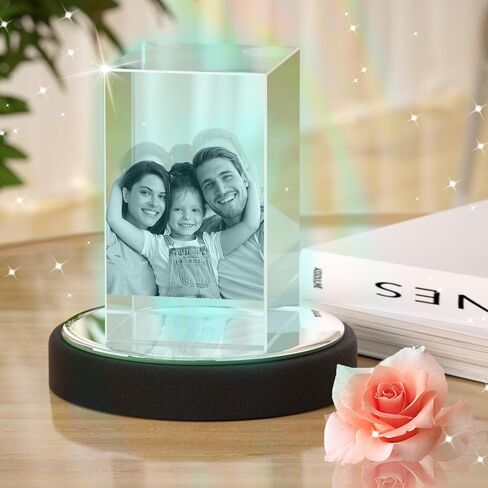7 Colors Wooden LED Monochrome Light Base Round Display Stand, Suitable for Crystal Artwork, Party Decoration in Kuwait