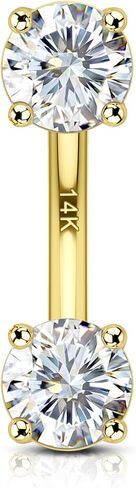COCHARM 14K الذهب الصلب الرخ أقراط الذهب الأصفر الأفعى العين الحاجب خواتم 6 مم 16 جرام الذهب الحقيقي الرخ الحديد 8 مم منحني الحاجب ثقب المجوهرات 14Kt الذهب الحاجب الحديد in Kuwait