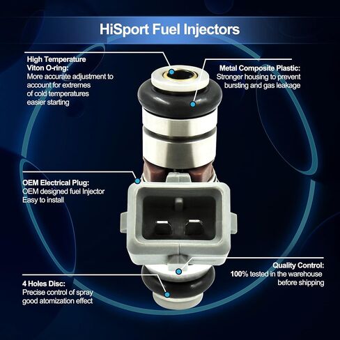 HiSport Fuel Injector 3 PCS 5WY2404A Compatible with John Deere 825i Gator 3 Cylinder Engine MIA11720 in Saudi Arabia