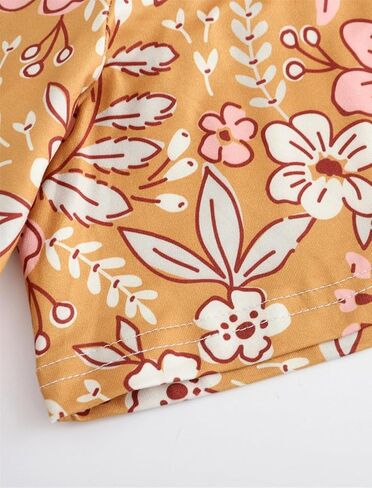 طقم بيجامة نسائي من QCIV برقبة على شكل حرف V وأكمام قصيرة وسروال كابري مع جيوب، طقم ملابس نوم مكون من قطعتين PJS in Kuwait