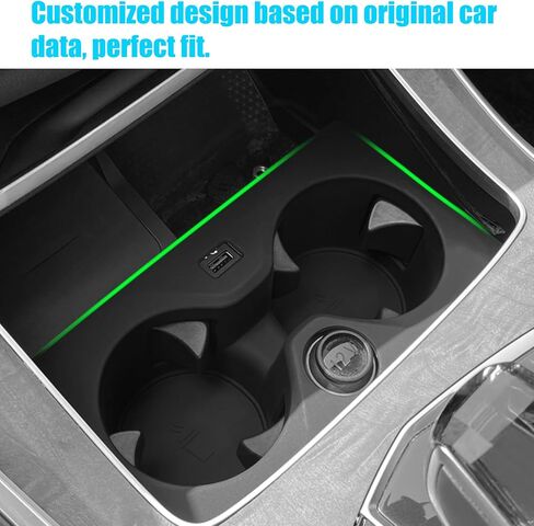 Jaronx Compatible with BMW Cup Holder Insert X5 G05 X6 G06 X7 G07, Silicone Anti-Slip Console Cup Holder Mat for BMW X5 G05/ X7 G07 2019-2024, X6 G06 2020-2024, Center Console Water Cup Holder Pad in Kuwait