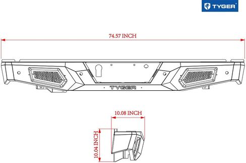 مجموعة المصد الخلفي Tyger Auto TG-BP9F80298 Tyger Fury سوداء اللون متوافقة مع 2015-2020 Ford F150 in Kuwait