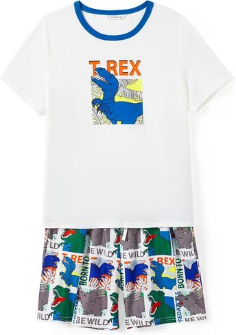 طقم بيجامات عائلية متطابقة مع رقبة دائرية وأكمام قصيرة قطعتين Pjs in Kuwait