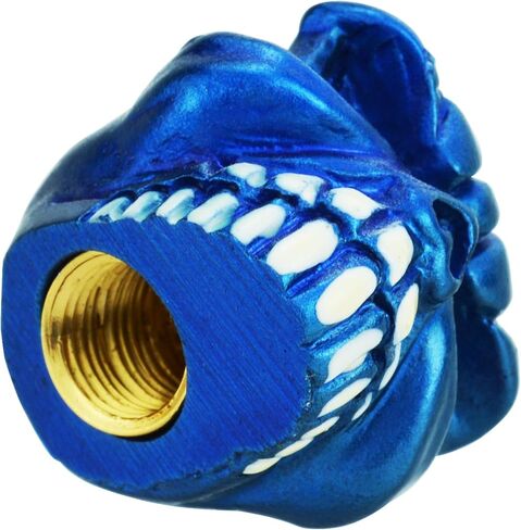 Abfer Skull Valve Caps Fun Wheel Tire Air Stem Dust Cover Cap Auto Decoration Accessories Fit Most Vehicle Car Truck Bike Motorcycle (Blue) in Kuwait
