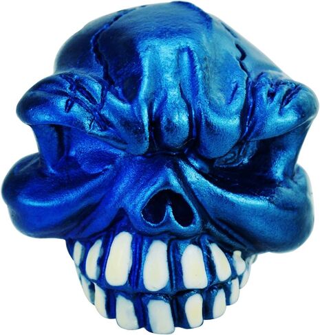 Abfer Skull Valve Caps Fun Wheel Tire Air Stem Dust Cover Cap Auto Decoration Accessories Fit Most Vehicle Car Truck Bike Motorcycle (Blue) in Kuwait