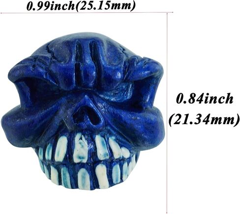 Abfer Skull Valve Caps Fun Wheel Tire Air Stem Dust Cover Cap Auto Decoration Accessories Fit Most Vehicle Car Truck Bike Motorcycle (Blue) in Kuwait
