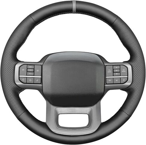 MEWANT Steering Wheel Covers for Ford F-150 2021-2023 / F-150 Lightning 2022-2023 Hand-Stitched F150 Steering Wheel Wrap in Saudi Arabia