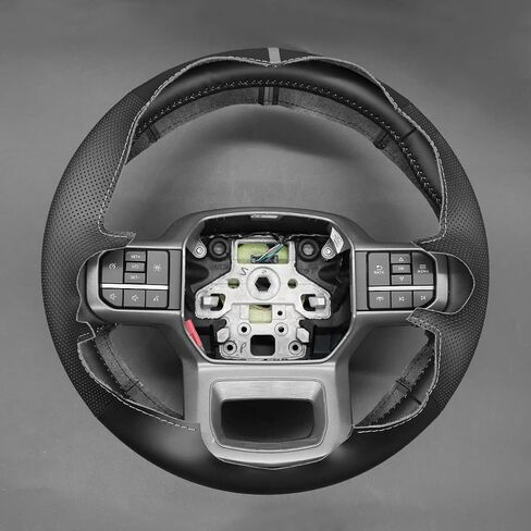 MEWANT Steering Wheel Covers for Ford F-150 2021-2023 / F-150 Lightning 2022-2023 Hand-Stitched F150 Steering Wheel Wrap in Saudi Arabia