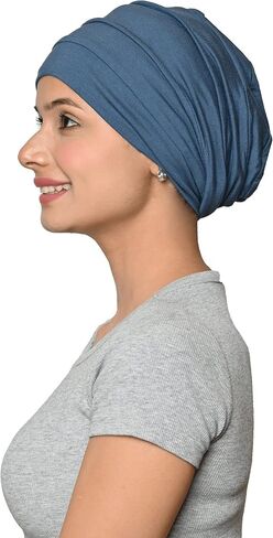 Chemo Silky Soft Slouchy Snood Bamboo Cap Beanie for Women Cancer Hair Loss Turban Hat Chemo Headwear Women in Saudi Arabia