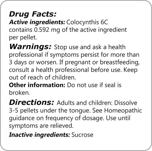 Colocynthis 200C Homeopathic Remedy, 270 Pellets in Kuwait