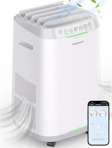 منقي الهواء الذكي Nuwave OxyPure ZERO E500، صفر نفايات واستبدال مرشح صفر، مساحة كبيرة تصل إلى 1082 قدم مربع، يلتقط 100% من ملوثات الجسيمات الصغيرة مثل 0.1 ميكرون، ترشيح هواء مزدوج ثلاثي المراحل in Kuwait