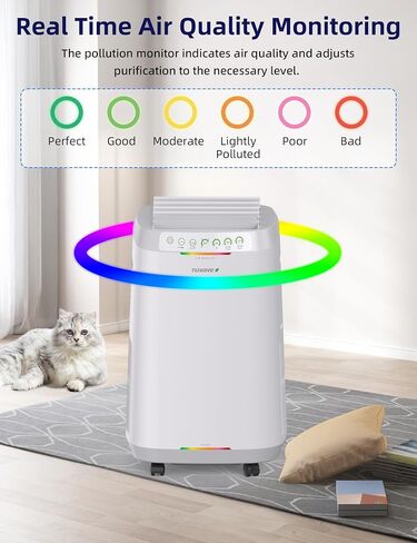 منقي الهواء الذكي Nuwave OxyPure ZERO E500، صفر نفايات واستبدال مرشح صفر، مساحة كبيرة تصل إلى 1082 قدم مربع، يلتقط 100% من ملوثات الجسيمات الصغيرة مثل 0.1 ميكرون، ترشيح هواء مزدوج ثلاثي المراحل in Kuwait