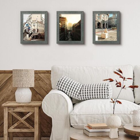 8x10 Picture Frame Rustic Distressed Brown, Solid Wood Picture Frame 8 x 10 with HD Plexiglass, 8 by 10 Photo Frame Displays Pictures 8x10 inch for Wall Mounting in Kuwait