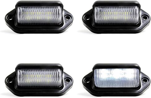4 عبوات زينون بيضاء LED لوحة ترخيص ضوء لشاحنة SUV مقطورة RV قارب كخطوة مجاملة ضوء، قبة/أضواء البضائع/تحت غطاء محرك السيارة ضوء 12V-24V مصباح مقاوم للماء لصيد الأسماك عائم كاياك يخت المراكب الشراعية in Saudi Arabia