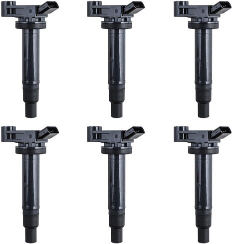 Set of 6 Ignition Coil Pack with 6*Spark Plug Fit for 2002-2006 for Toyota Camry 2001-2003 for Toyota Highlander 1999-2003 for Lexus ES300 RX300 2000-2004 for Toyota Avalon 3.0L, Replace UF267 in Kuwait