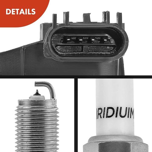 A-Premium Ignition Coils and Spark Plugs Kits Compatible with Chevrolet Equinox, Malibu, Traverse, Impala, Camaro, Colorado & GMC Acadia, Canyon & Buick LaCrosse, Enclave & Cadillac SRX, CTS 6-PC Set in Saudi Arabia