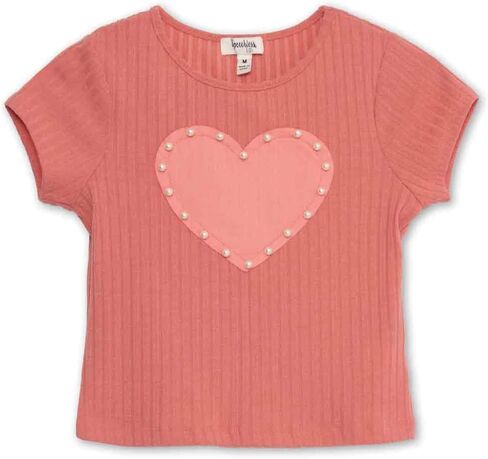 Speechless Girls' Short Sleeve Rib Knit Tee in Kuwait