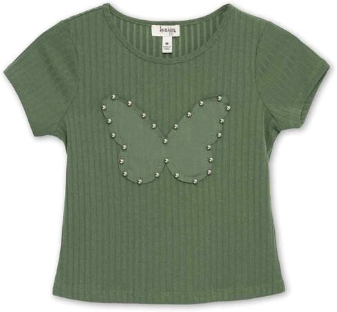 Speechless Girls' Short Sleeve Rib Knit Tee in Kuwait