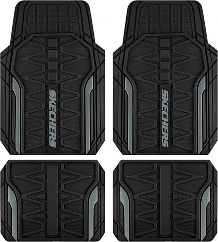 Skechers Car Floor Mats,Heavy Duty Rubber Car Mats Full Set,All -Weather Car Mats,Waterproof Trim-to Fit Universal Floor Liner Car Accessories,Automotive Floor Mats for Cars Trucks SUV,Purple in Saudi Arabia