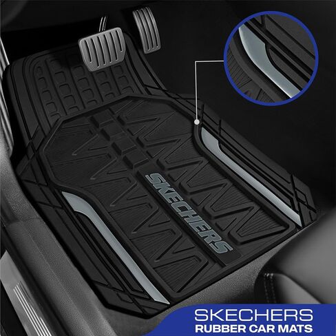 Skechers Car Floor Mats,Heavy Duty Rubber Car Mats Full Set,All -Weather Car Mats,Waterproof Trim-to Fit Universal Floor Liner Car Accessories,Automotive Floor Mats for Cars Trucks SUV,Purple in Saudi Arabia