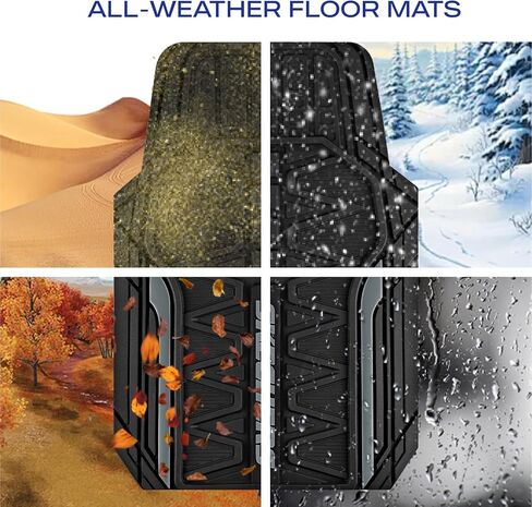 Skechers Car Floor Mats,Heavy Duty Rubber Car Mats Full Set,All -Weather Car Mats,Waterproof Trim-to Fit Universal Floor Liner Car Accessories,Automotive Floor Mats for Cars Trucks SUV,Purple in Saudi Arabia