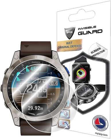 IPG for Garmin D2™ Air X10 Smaller-Sized Smartwatch Screen Protector (2 Units) Invisible Ultra HD Clear Film Anti Scratch Guard-Smooth/Self-Healing/Bubble -Free for Air X10 in Kuwait