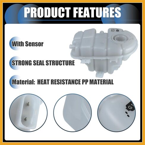 Coolant Reservoir Water Expansion Tank, Engine Coolant Expansion Recovery Overflow Bottle No.4G0121403G/4G0121403AC for Audi A6 2011-2014 Gray, 1 Pc Replacement in Saudi Arabia